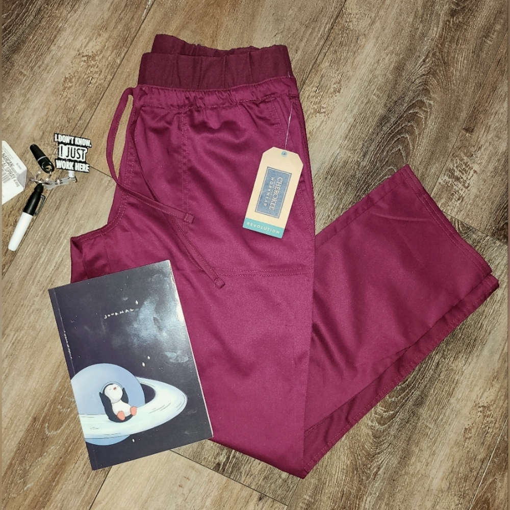 Cherokee || SP burgundy scrub pant